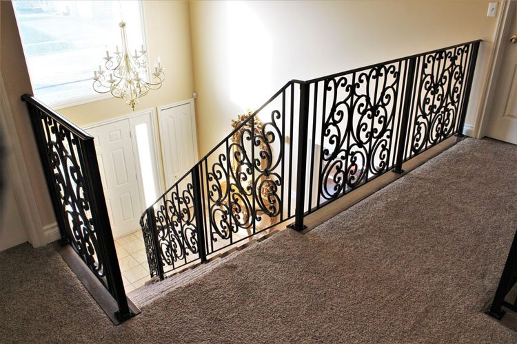 modern iron railing