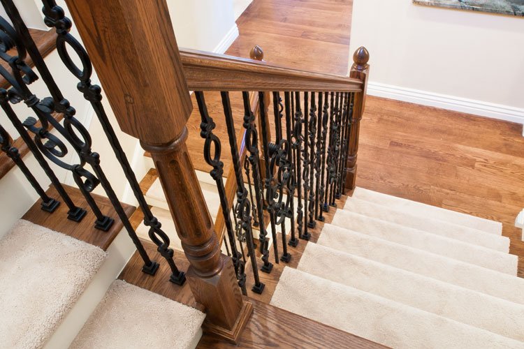 wooden staircase baluster